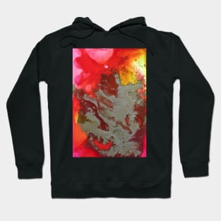 Red and Gold Yupo Experiment Hoodie